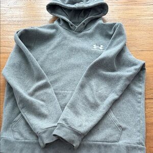 Under Armour Charcoal Men's Hoodie— laces around neck are removed.